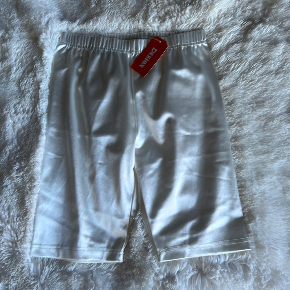 Brand-new white size medium spandex shorts
